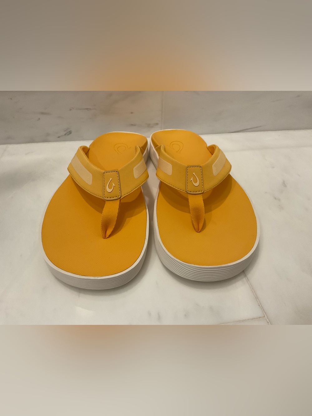 Olukai YELLOW LEEWARD Men's Water Resistant Beach Flip Flop Thong Sandals sz 12